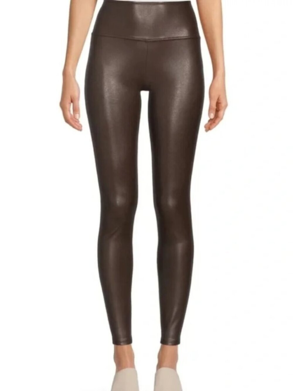 Time & Tru Faux Leather Leggings Brown Size 16-18 NWT